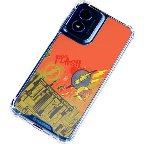 DC Comics The Flash City Collage Art Moto G 5G (2024) Clear Case